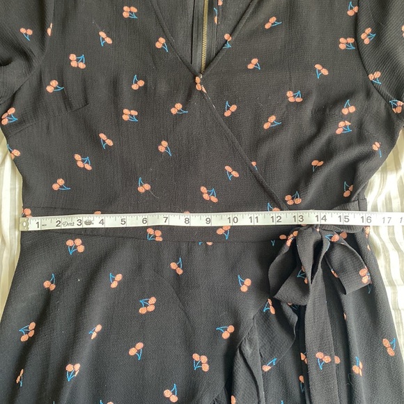 Cherry Print Faux Wrap Dress - Picture 10 of 10